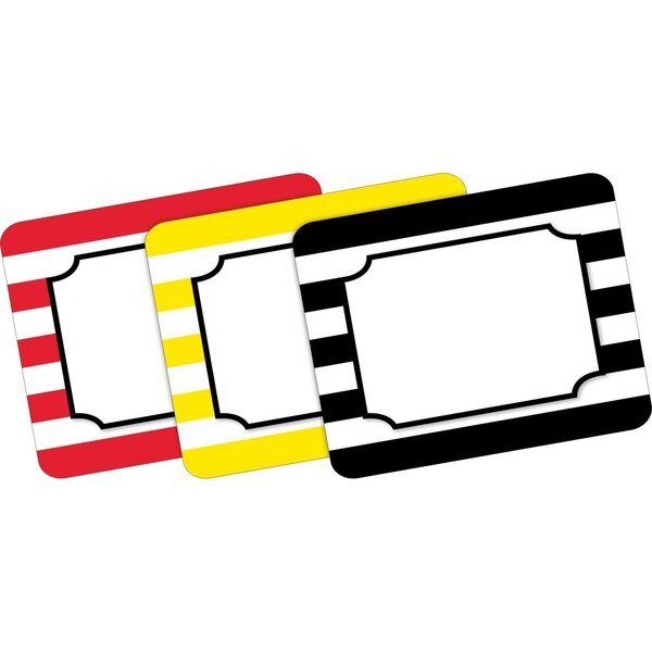 Wide Stripes Name Tags/Self-Adhesive Labels, Multi-Design Set, 45/Pack, Barker Creek, Mfr#: 1544
